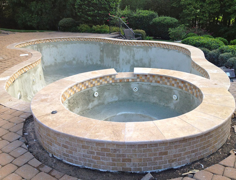 Walnut Travertine Pool Coping Walnut Travertine Pool Deck